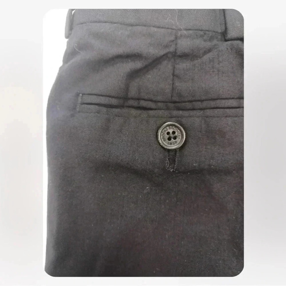 Brooks Brother 100% Wool Black  Dress Pants Trousers Size 8 - Picture 4 of 8